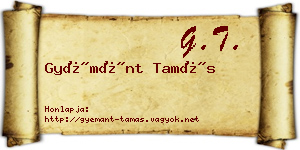 Gyémánt Tamás névjegykártya
